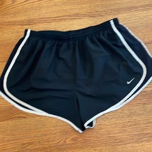 Nike Running Shorts Black with white trim XL